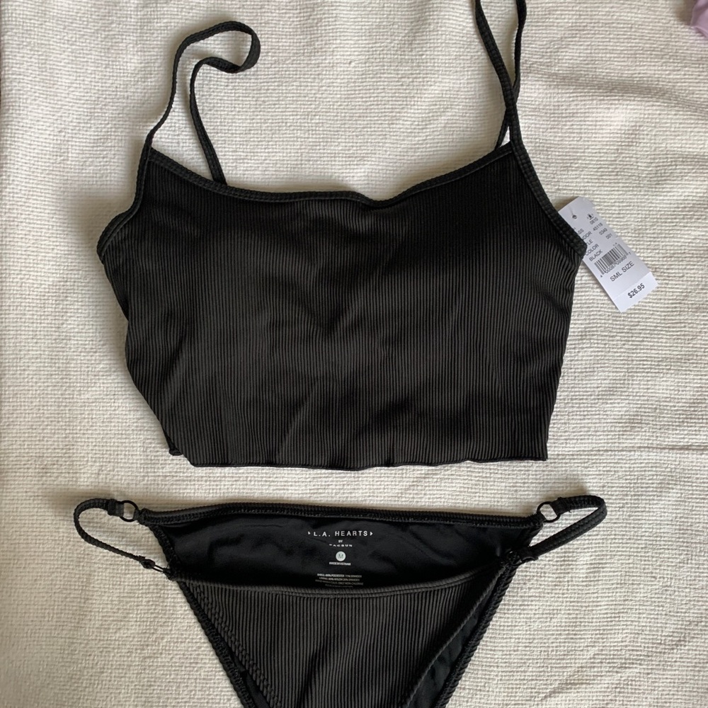 La Hearts Black Bikini size medium.